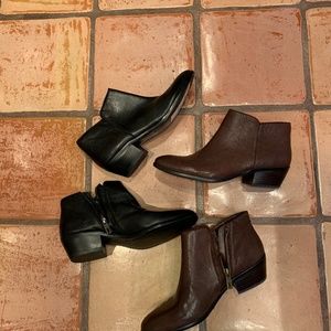 Sam Edelman black, brwn ankle boots, 6M never worn